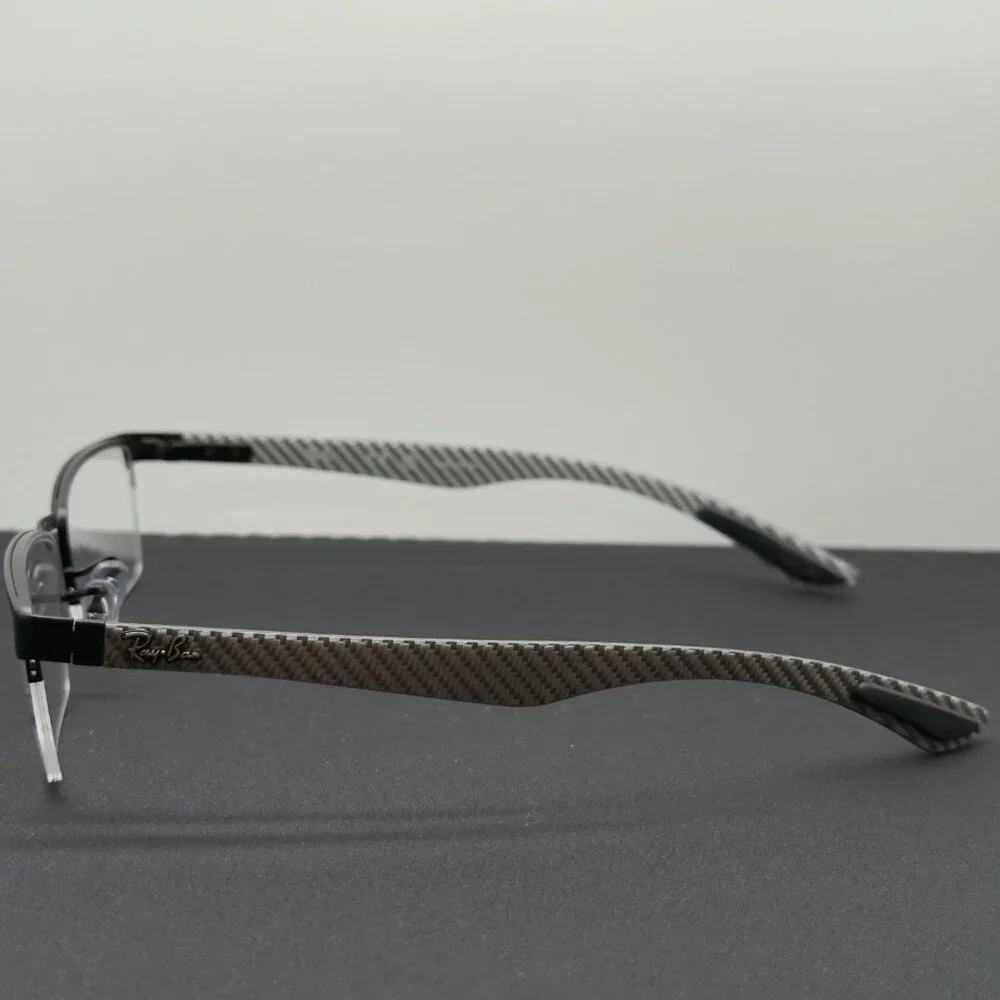 Ray Ban Rx Tech Series Eyeglasses RB8413 2504 Polished Carbon Fiber 54-17-145 - Picture 3 of 13